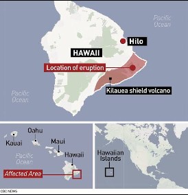 volcano erupts in Hawaii